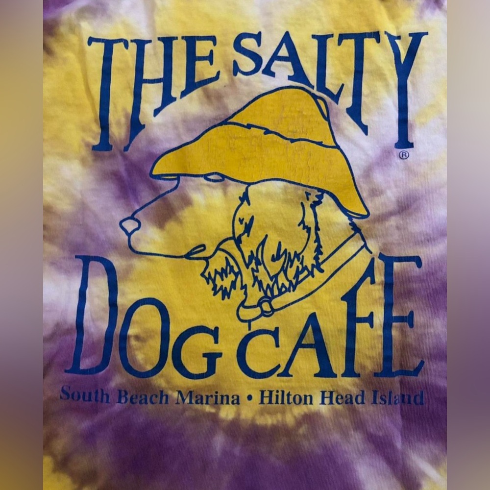 Vtg tie dye graphic the salty dog cafe tee